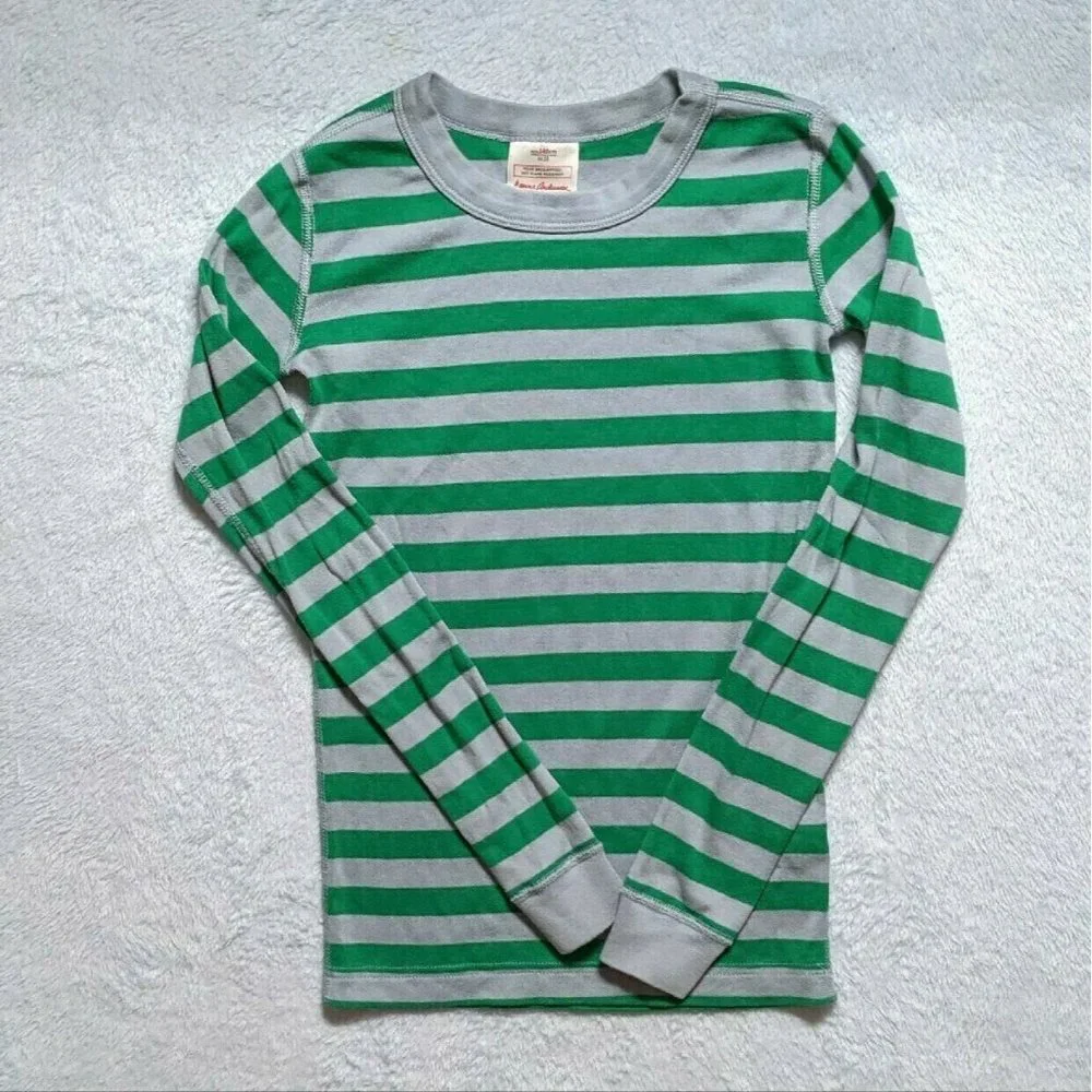 Hanna Andersson Organic Striped Pajama Top 140cm 10y Like New